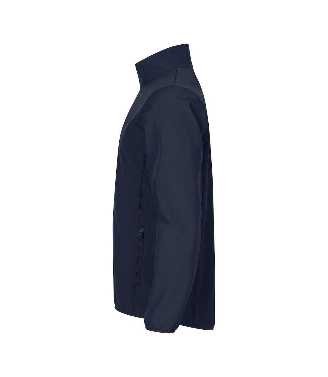 Mens Classic Soft Shell Jacket Dark Navy Clique-3