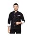 Mens Double-breasted Chef Jacket Black Exner-2