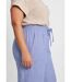 Pantalon large chiné élastiqué avec lin-5