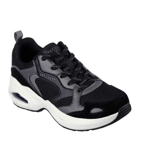 Womens/ladies Uno Suede Trainers Black Skechers