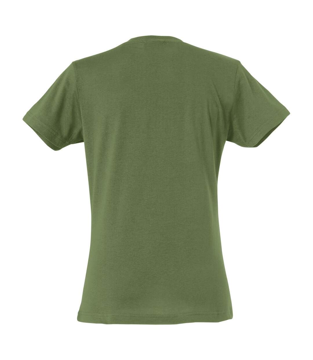 T-shirt femme vert kaki Clique-2