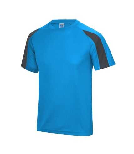 Just Cool - T-shirt sport contraste - Homme (Bleu saphir/Gris foncé) - UTRW685