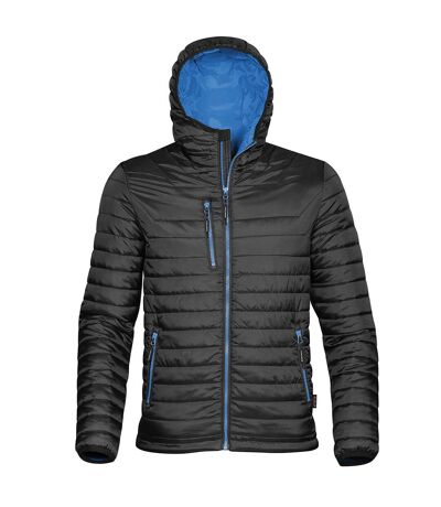 Stormtech Mens Gravity Hooded Thermal Winter Jacket (Durable Water Resistant) (Black/Marine Blue) - UTBC3064
