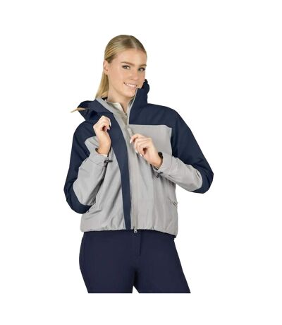 Dublin Womens/Ladies Crissy Colour Block Waterproof Jacket (Gull Gray/Academy Navy) - UTWB2146