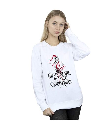 Disney Sweat Womens/Ladies The Nightmare Before Christmas Santa Sweatshirt (Blanc) - UTBI31873