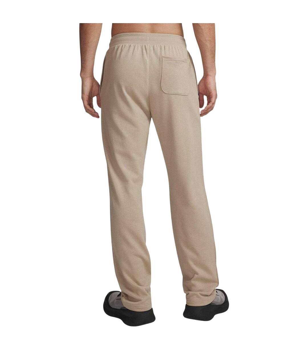 Mens Rival Fleece Lightweight Joggers Khaki Black Under Armour-3