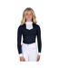 Womens/ladies Roslin Crystal Ruffles Show Shirt Navy Coldstream-1