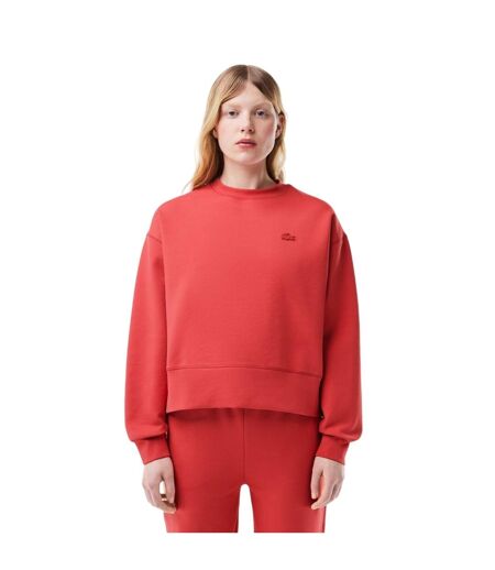 Womens/ladies Oversized Sweatshirt Red Lacoste