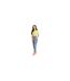 Womens/ladies Balloon Sleeve Crop Top Lime Be You-1
