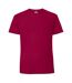 Mens iconic 195 ringspun premium tshirt cranberry Fruit of the Loom