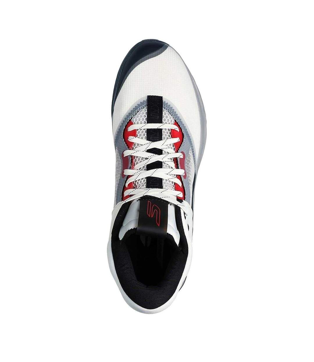 Mens Mesh Skateboarding Skate Shoes White Grey Skechers-3