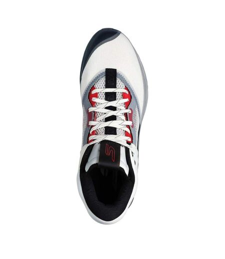 Mens Mesh Skateboarding Skate Shoes White Grey Skechers