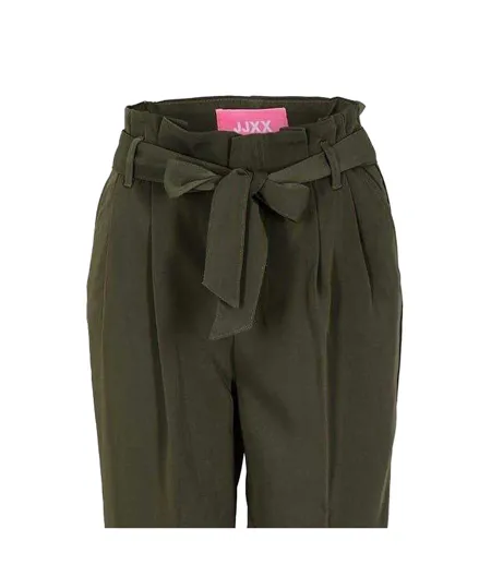 Womens/ladies Plain Straight Trousers Grape Leaf JJXX