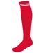 chaussettes sport - PA015 - rouge rayure blanche