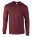 T-shirt manches longues - Homme - 2400 - rouge bordeaux maroon