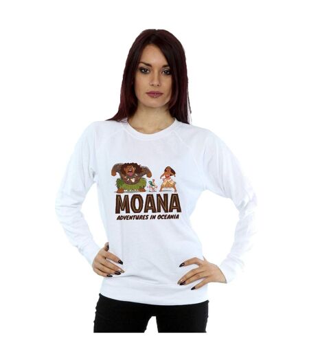 Disney Sweatshirt Moana Adventures in Oceania - Femmes/Dames (Blanc) - UTBI29412