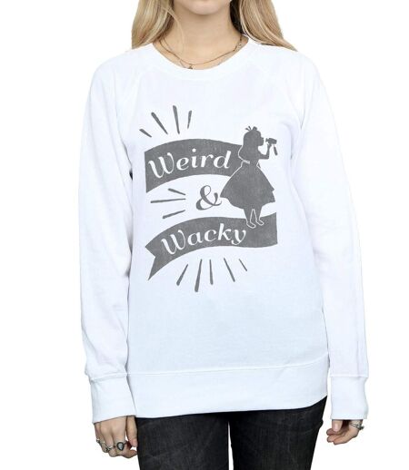 Disney - Sweat ALICE IN WONDERLAND WEIRD AND WACKY - Femme (Blanc) - UTBI5530