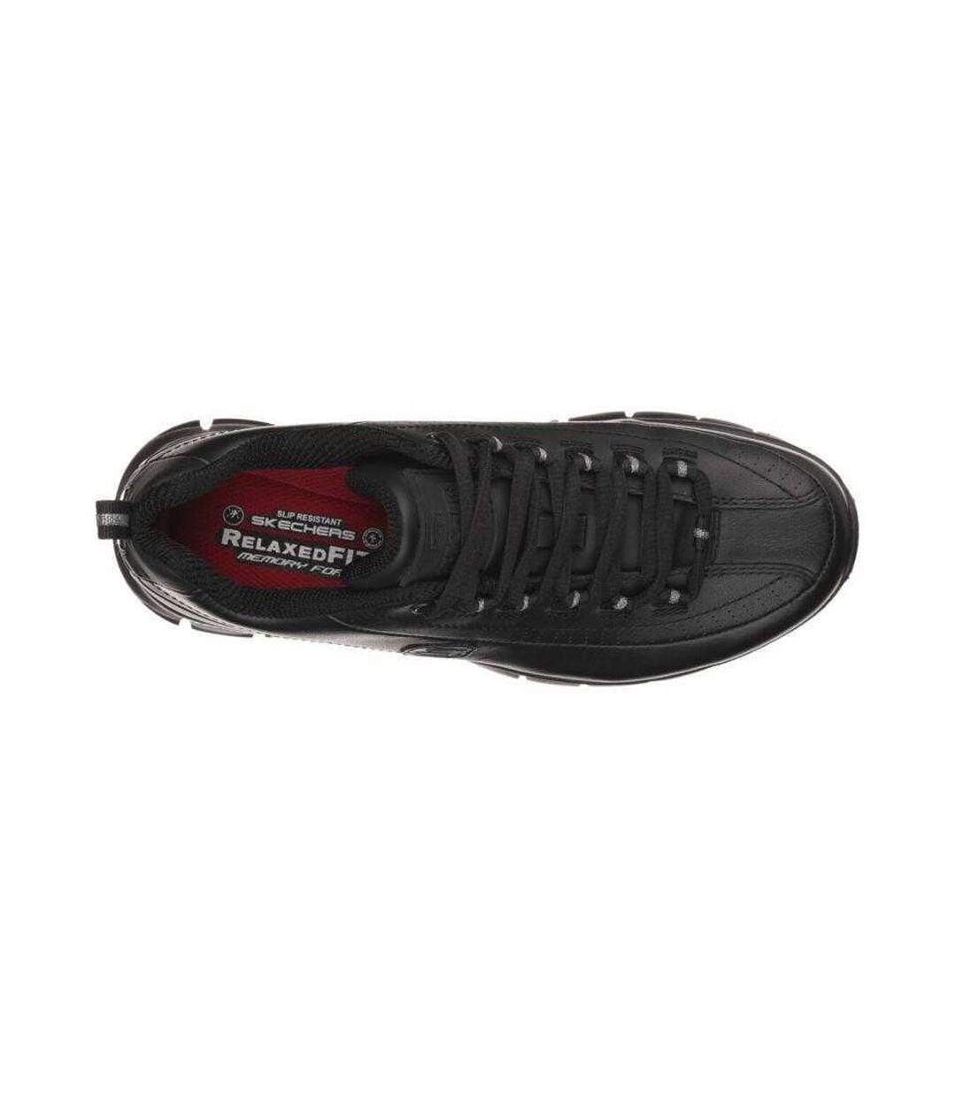 Womens/ladies Sure Track Trickel Leather Shoes Black Skechers-4