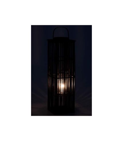 Paris Prix - Lanterne Déco En Bambou longue 89cm Noir