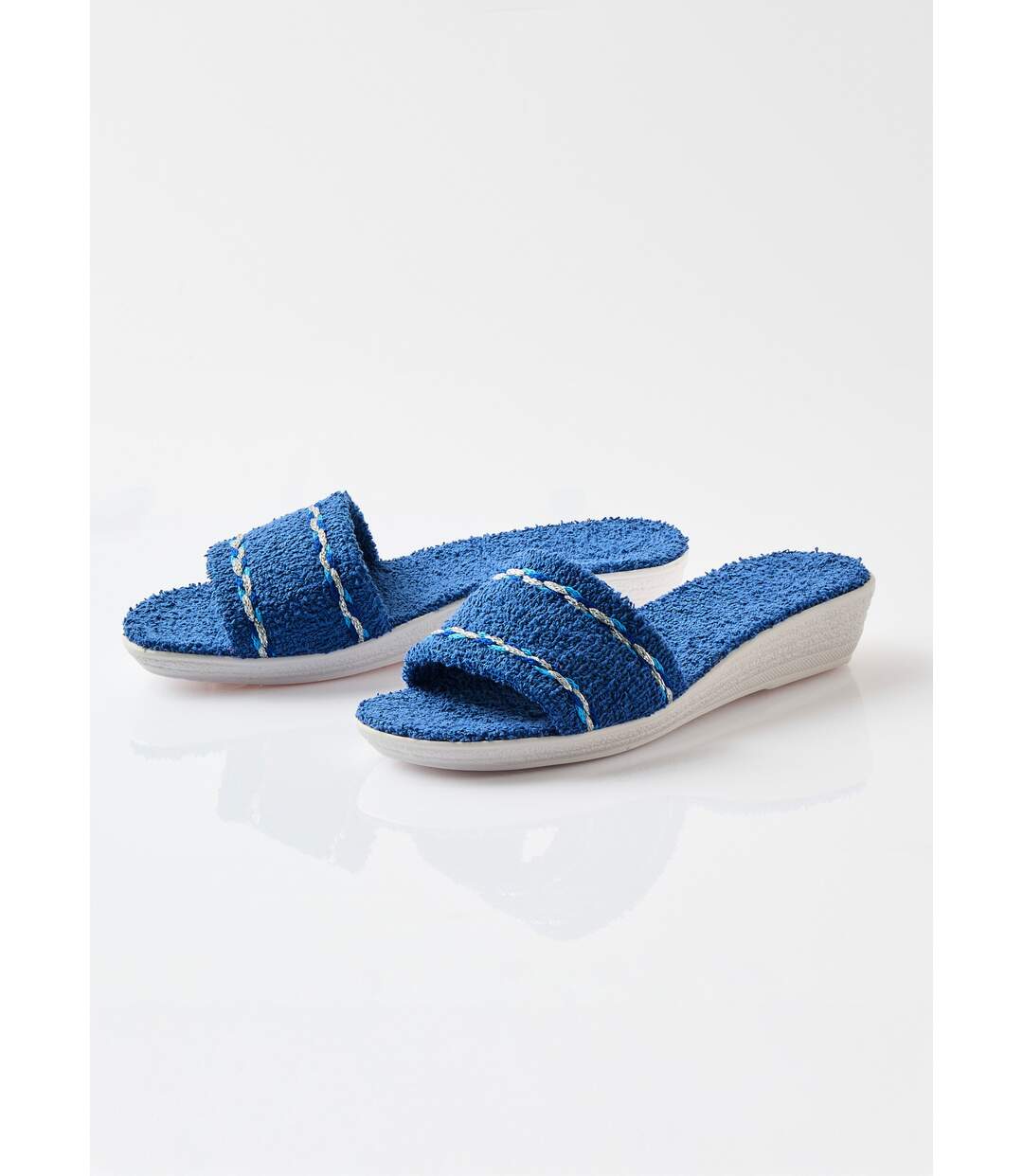Chaussons mules compensés éponge-4