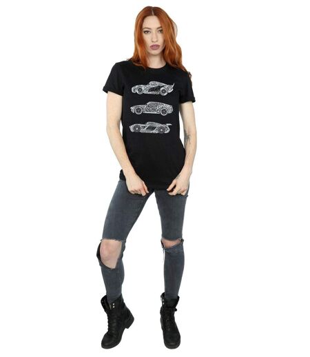 Disney - T-shirt CARS TEXT RACERS - Femme (Noir) - UTBI16182