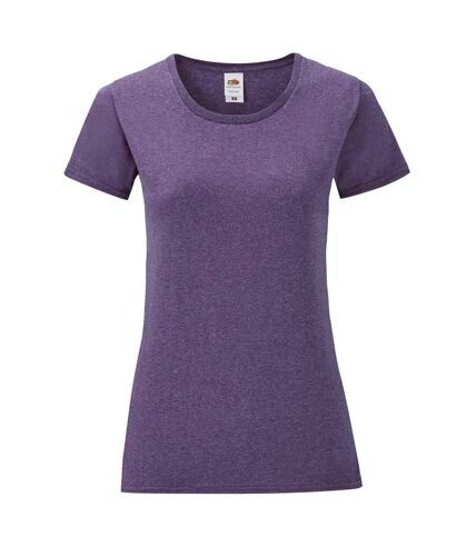 Fruit Of The Loom Womens/Ladies Iconic T-Shirt (Heather Purple)