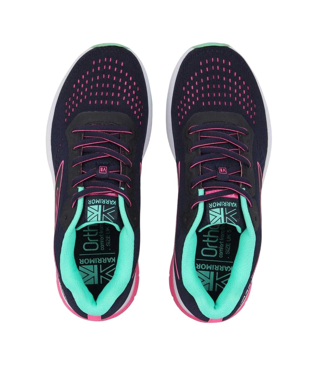 Womens/ladies Tempo Trainers Navy Pink Karrimor-4