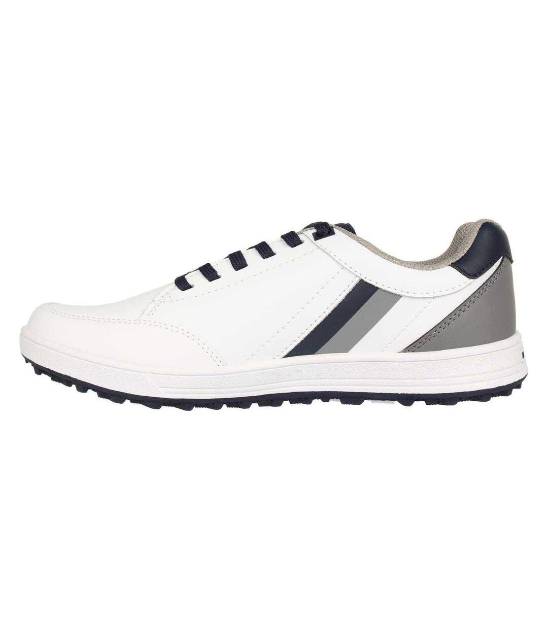 Mens Leather Casual Golf Shoes White Slazenger-2