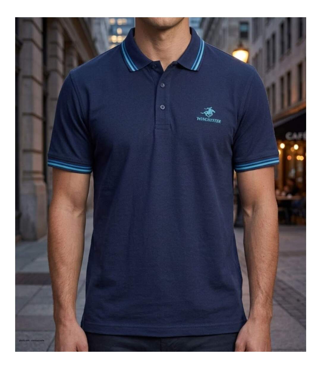 Polo manches courtes homme WINCHESTER ROGAN3 en coton piqué chic et confortable-1