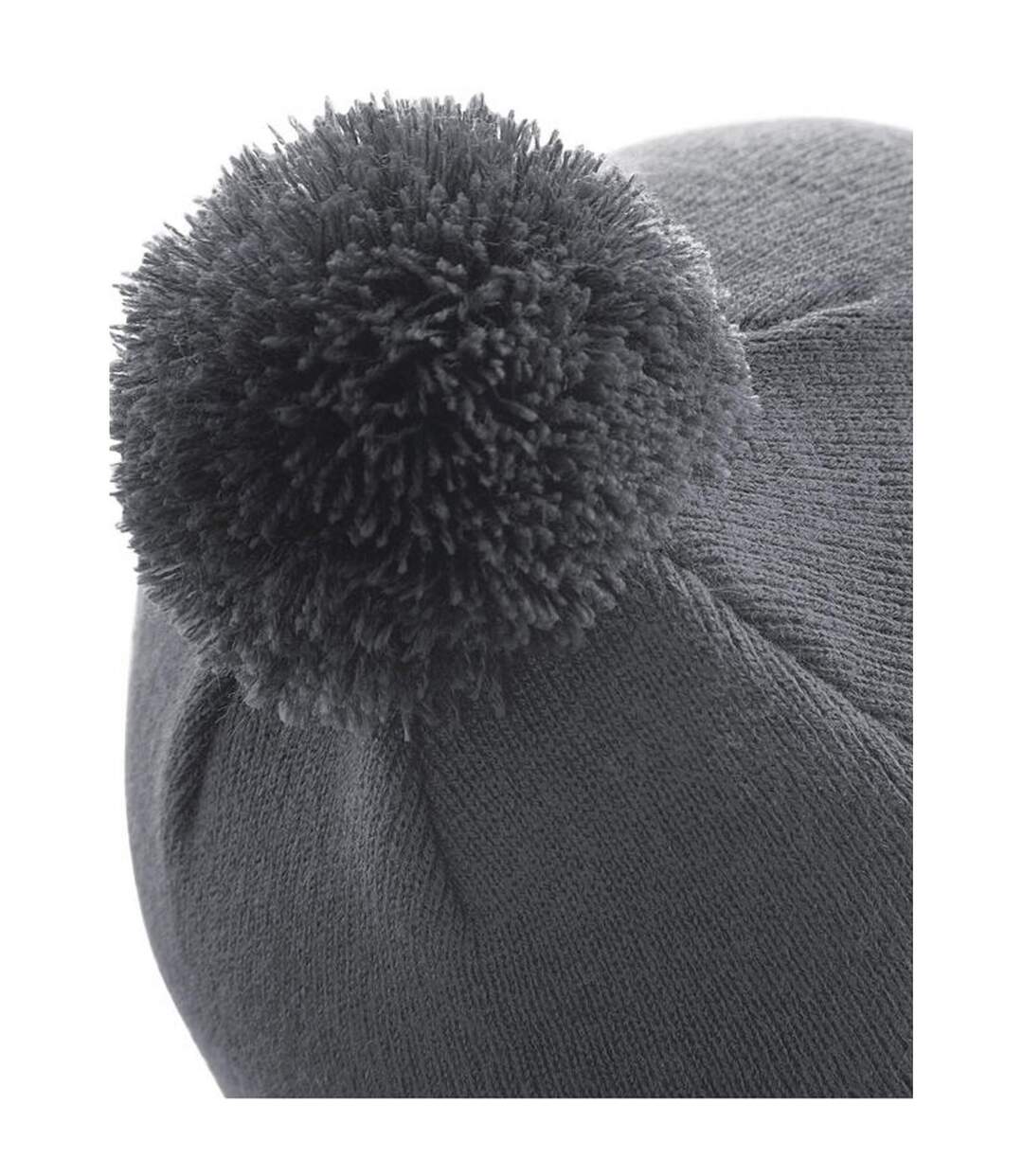 Bonnet Pom Pom Original Gris Foncé Beechfield-2