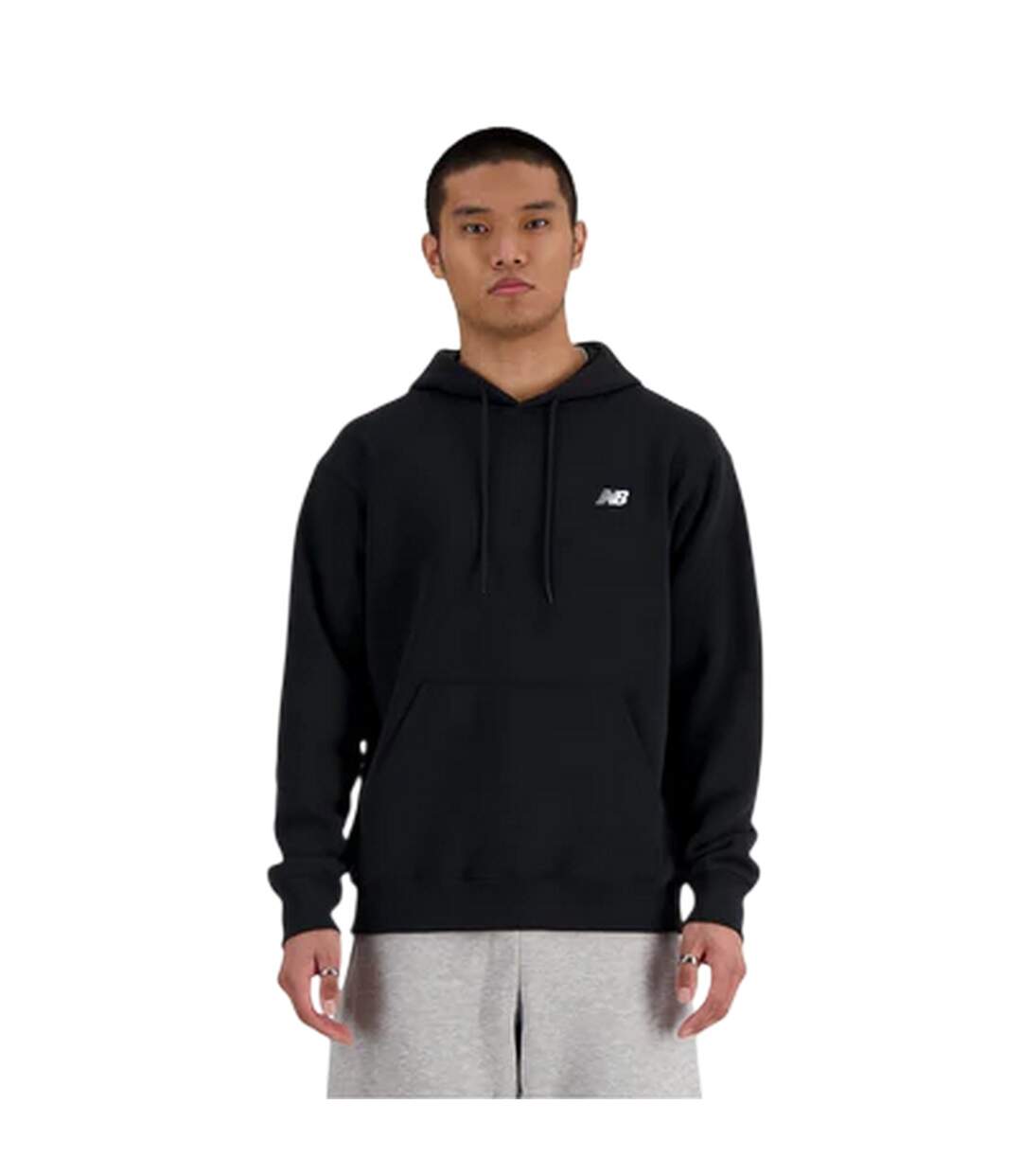 Sweat À Capuche Manches Longues Homme Noir New Balance-1