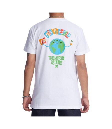 T-Shirt blanc homme dc shoes our world