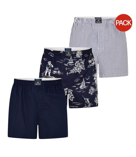Boxers Homme Bleu Marine Marron Ralph Lauren