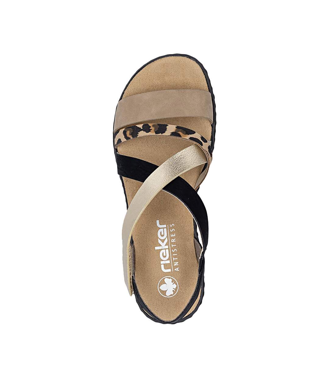 Sandales Compensées à Scratch Rieker-4