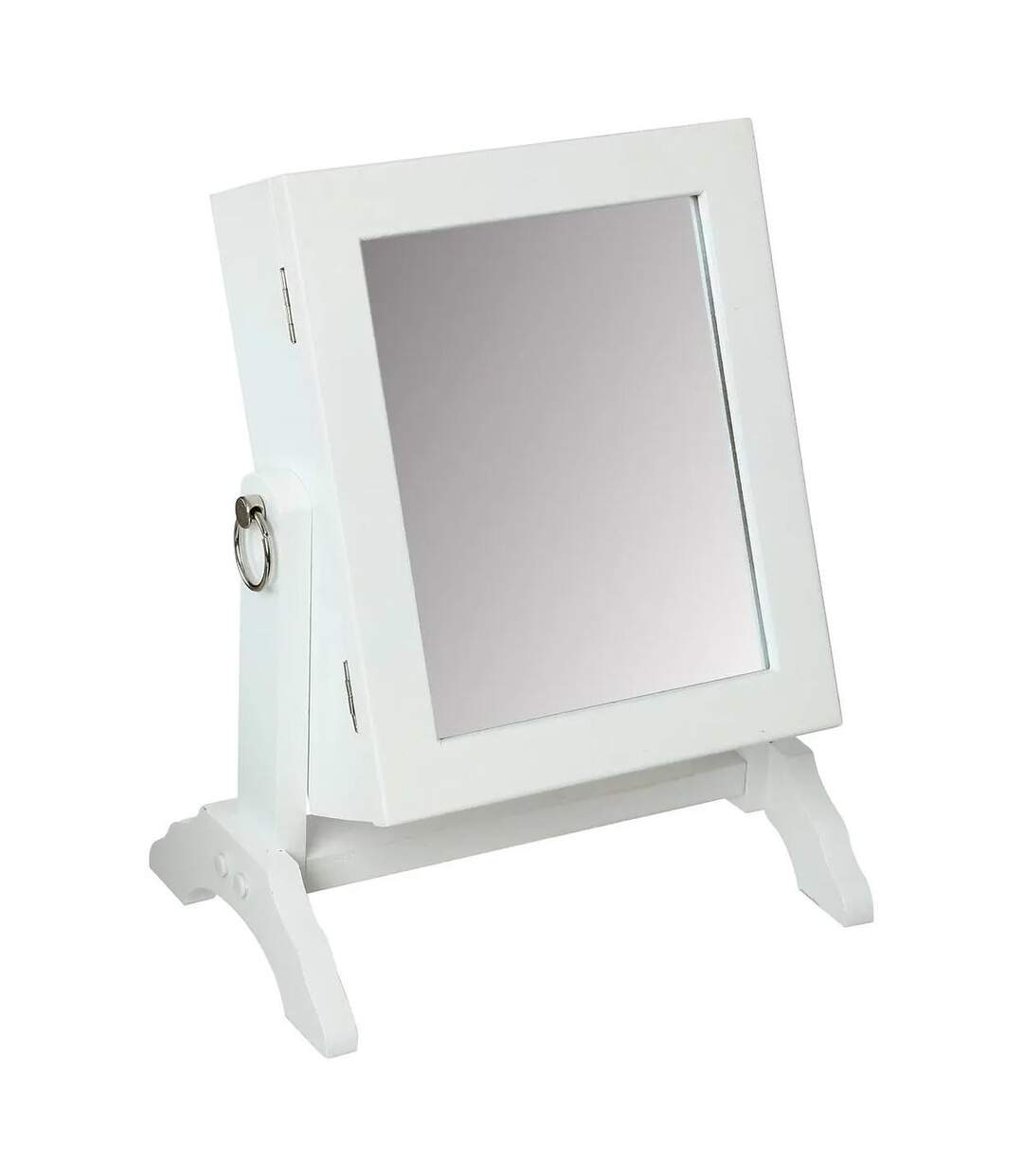 Armoire à Bijoux Avec Miroir Kristin 28cm Blanc-1