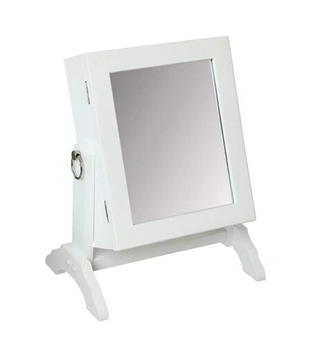 Armoire à Bijoux Avec Miroir Kristin 28cm Blanc