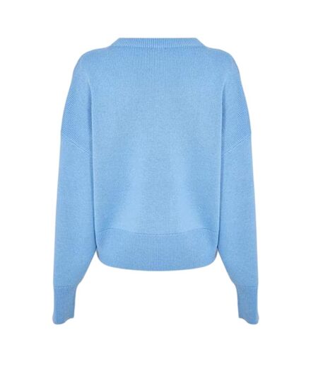 Sweat Motif/style Uni Femme Bleu Pastel Hugo