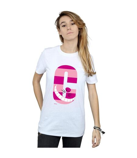 Disney Womens/Ladies Alphabet A Is For Alice Cotton Boyfriend T-Shirt (Blanc) - UTBI8626