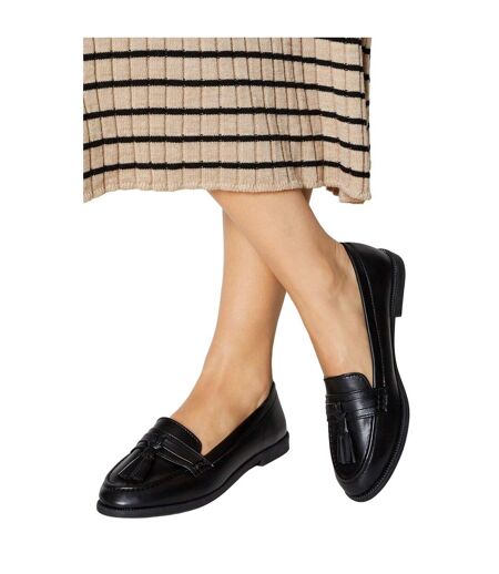 Womens/ladies lennie tassel loafers black Dorothy Perkins