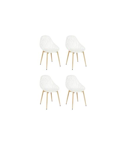 Lot de 4 Chaises de Jardin Lucena 83cm Blanc