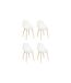 Lot de 4 Chaises de Jardin Lucena 83cm Blanc