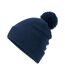 Bonnet Snowstar Bleu Marine Français Beechfield-3