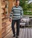 Gestreifter Schlafanzug aus Microfleece-2