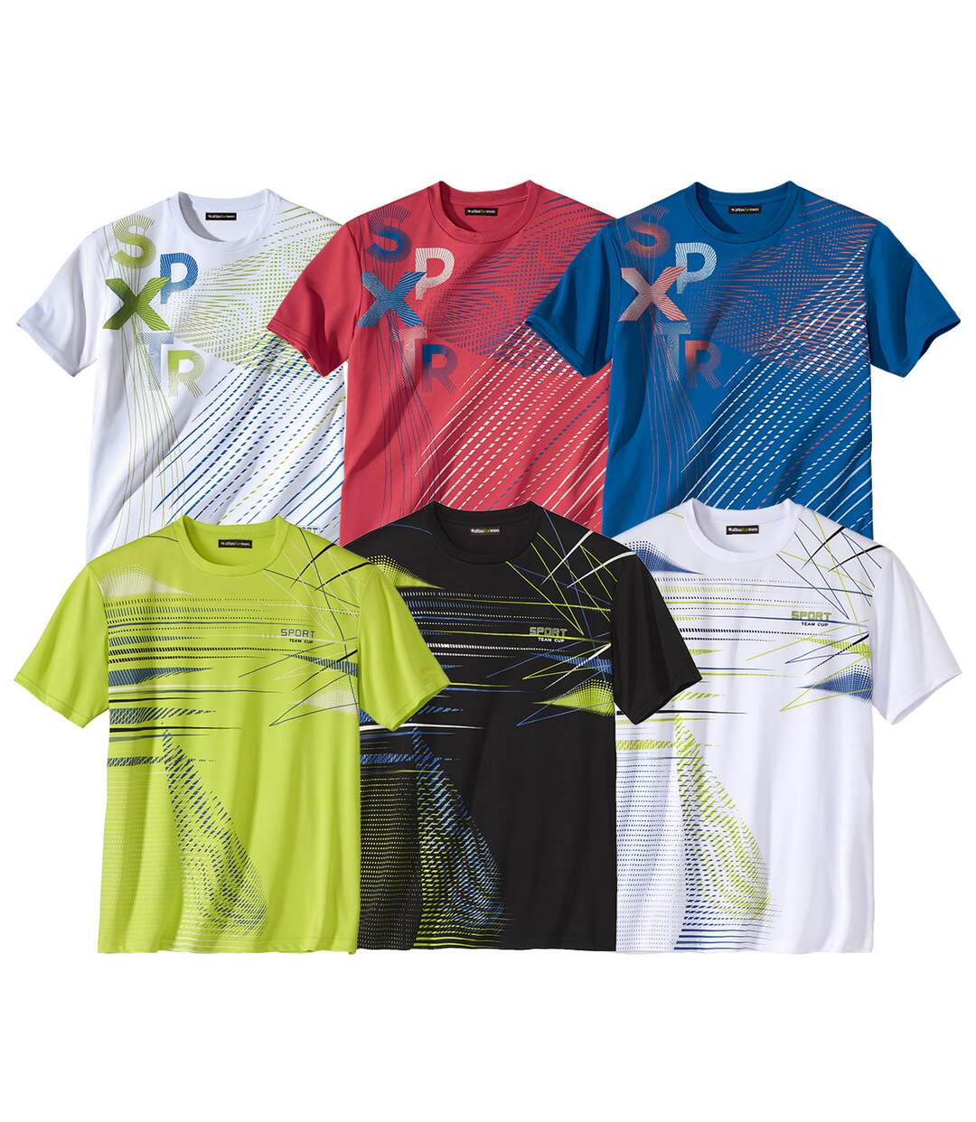 Pack of 6 Men's Graphic Print T-Shirts