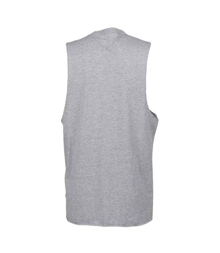 Mens High-neck Vest Top Heather Grey Skinni Fit