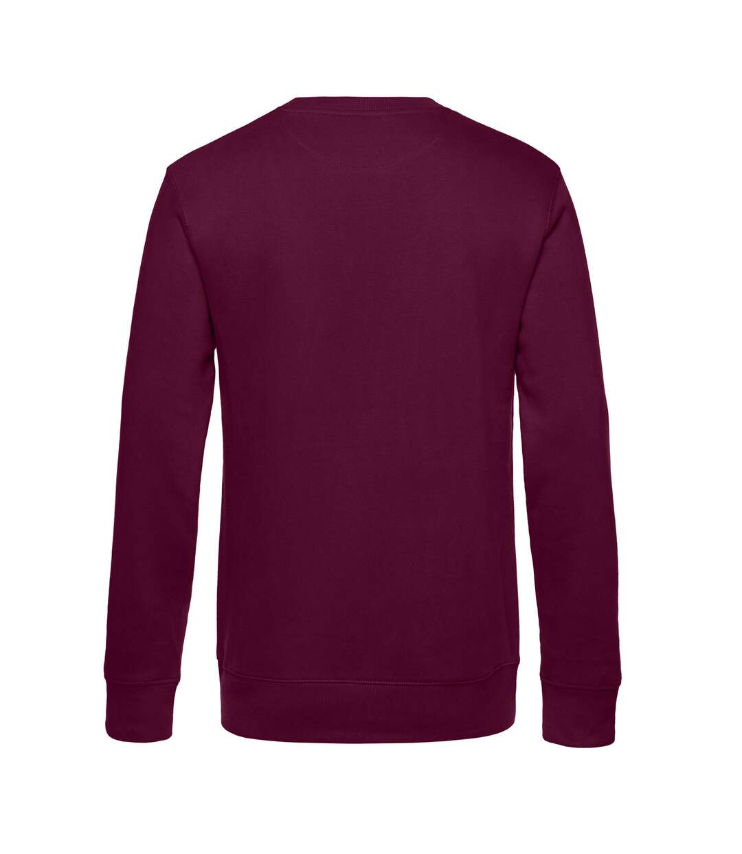 Mens king crew neck jumper dark cherry B&C