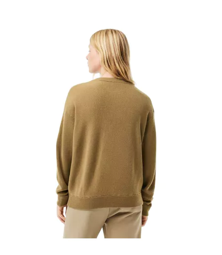Pull Carded Femme Marron Lacoste