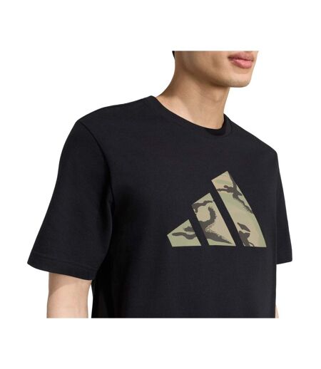 T-shirt Motif/style Logo Camouflage Homme Noir Adidas