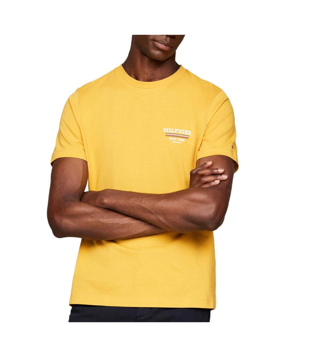 T-shirt jaune homme tommy hilfiger global - s-1