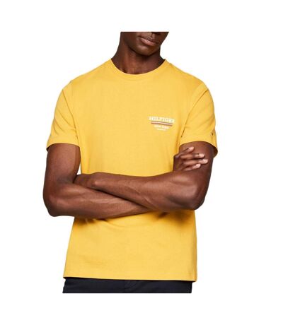T-shirt jaune homme tommy hilfiger global - s